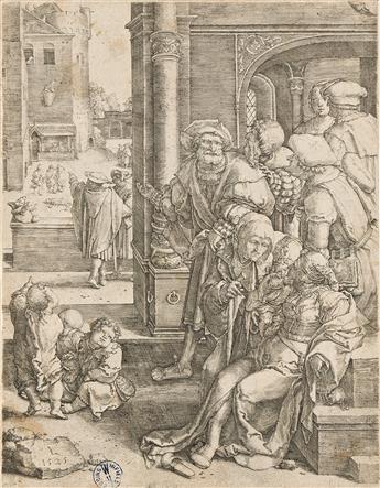 LUCAS VAN LEYDEN The Poet Virgil Suspended in a Basket.                                                                                          